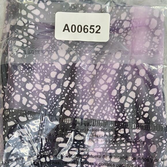 Champion Leggings Womens XS Purple Black DuoDry High Waist Crop Workout Yoga Gym - Picture 9 of 9